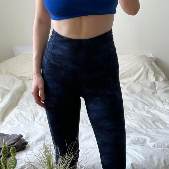 Navy blue camo leggings - Picture 3 of 6